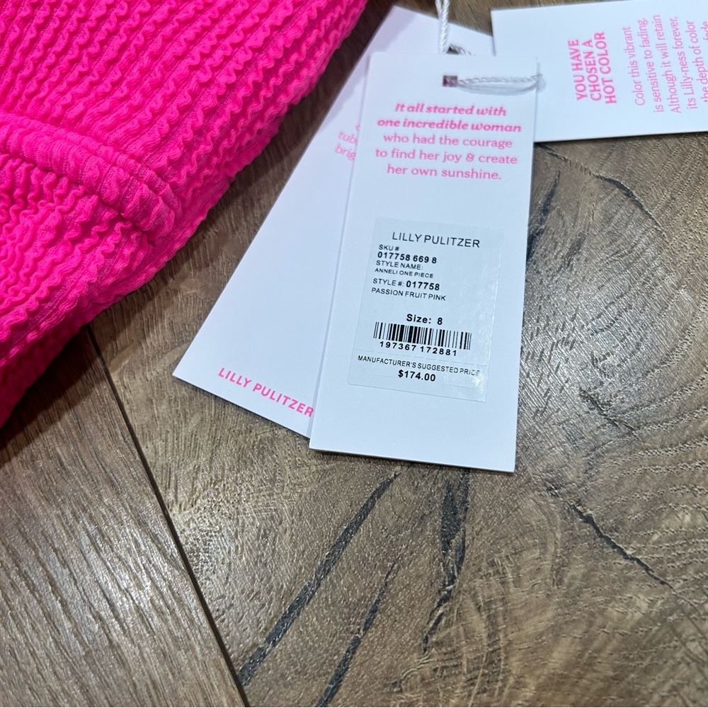NWT $174 Lilly Pulitzer Anneli one piece bathing suit in pink - Picture 8 of 9